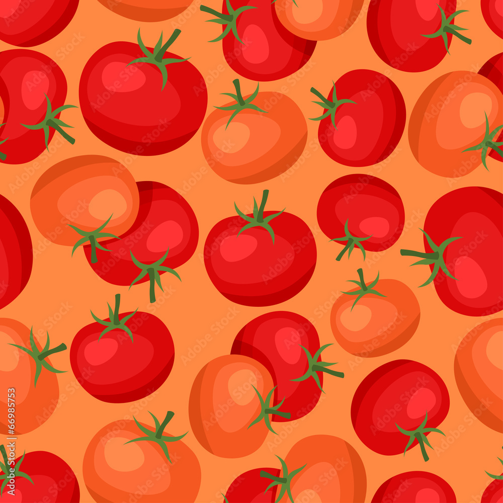 Seamless vector pattern with fresh ripe tomatoes. Seamless vector pattern with fresh ripe tomatoes.