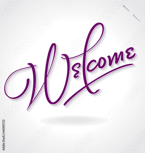 WELCOME hand lettering (vector)