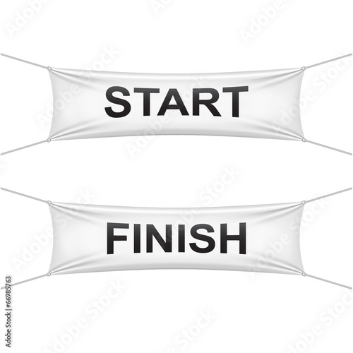 Starting and finishing lines banners