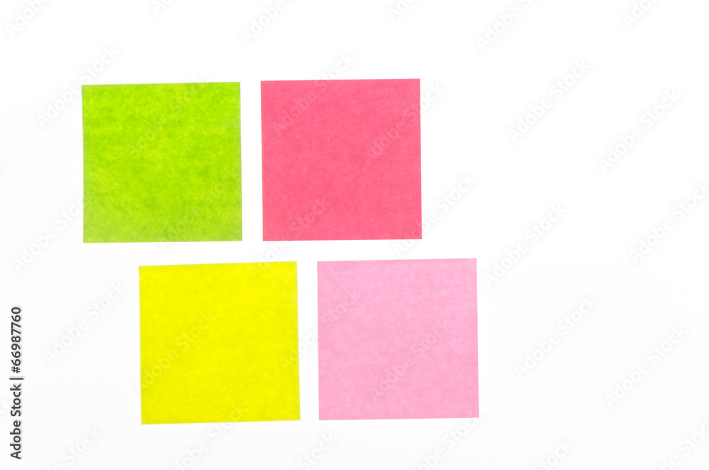 Paper note isolated on white background Paper note isolated on white background