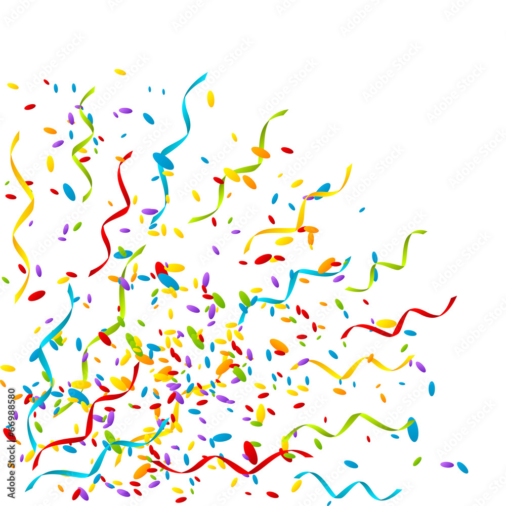 Party background with color confetti Party background with color confetti