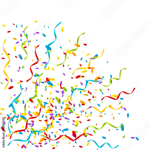 Party background with color confetti