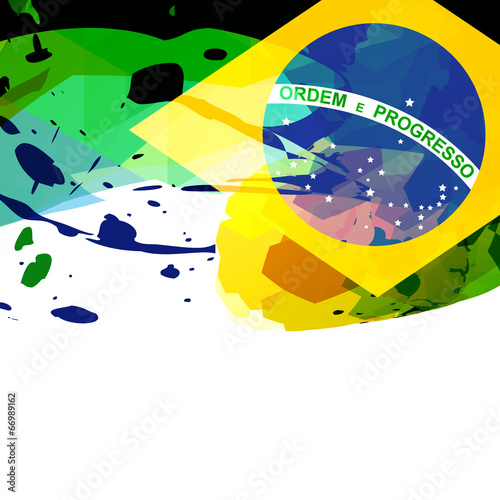 brazil flag abstract background