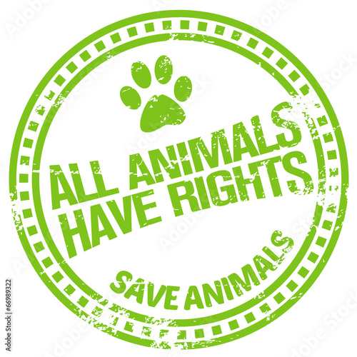 animal rights rubber stamp