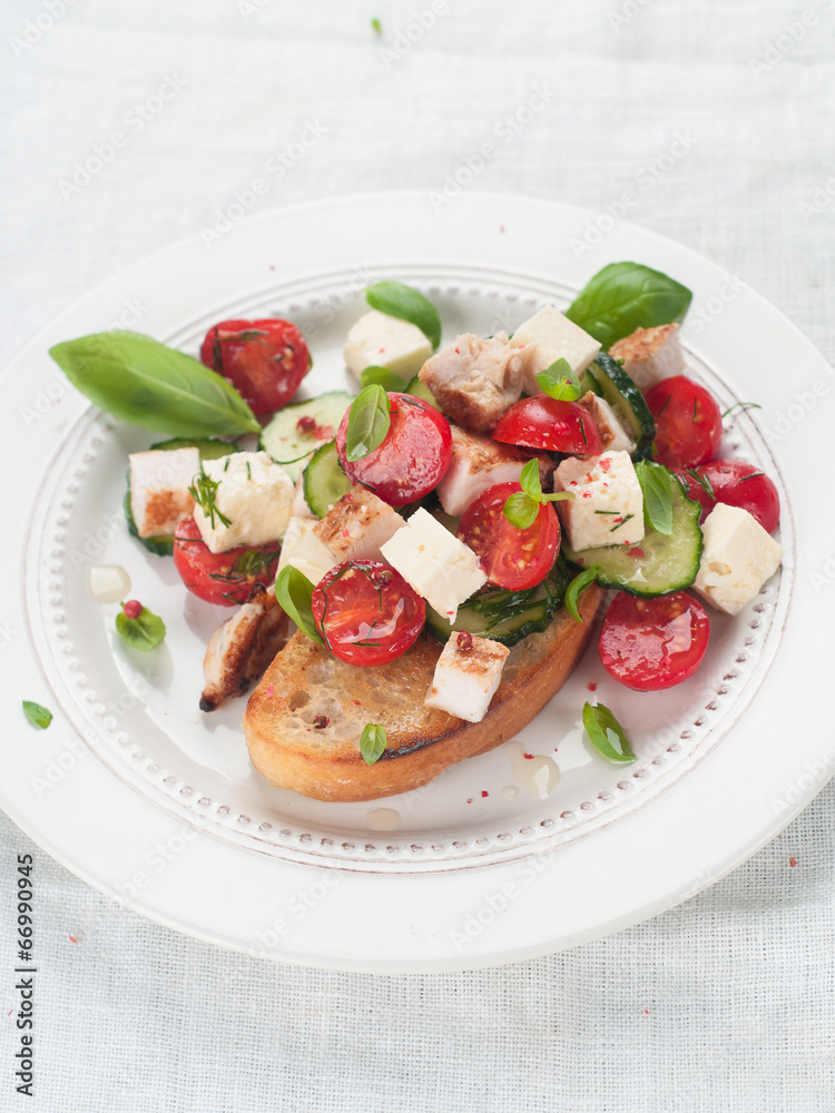 salad on bread salad on bread
