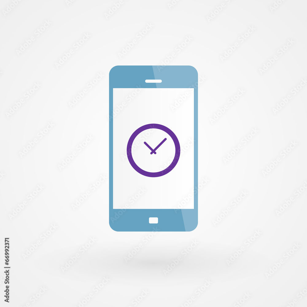 Smartphone and clock Smartphone and clock