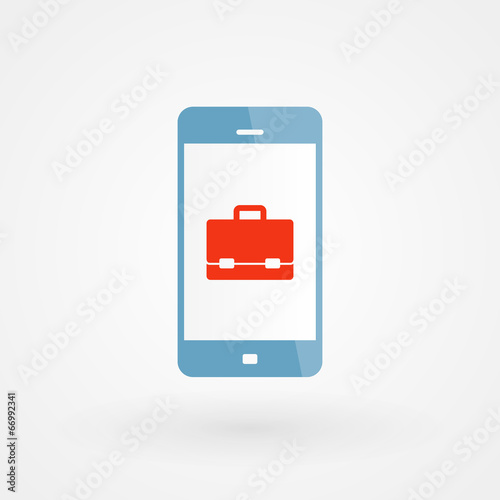 Smartphone and briefcase