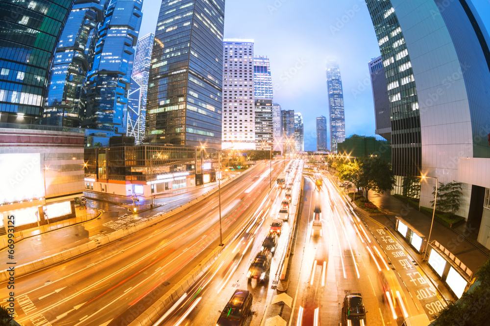 traffic with blur light through city at night traffic with blur light through city at night