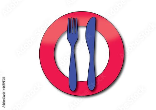 CUTLERY AND PLATE LOGO