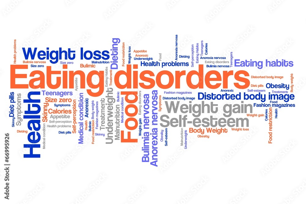 Eating disorder concept - word cloud