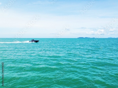 Speedboat in the sea