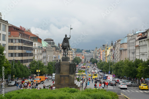 Czech Republic, Prague. View of Vatslavskaya Square photo