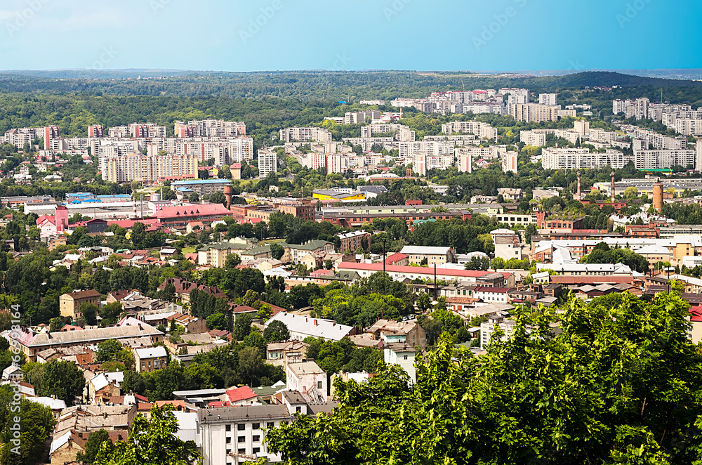 Lviv city from height