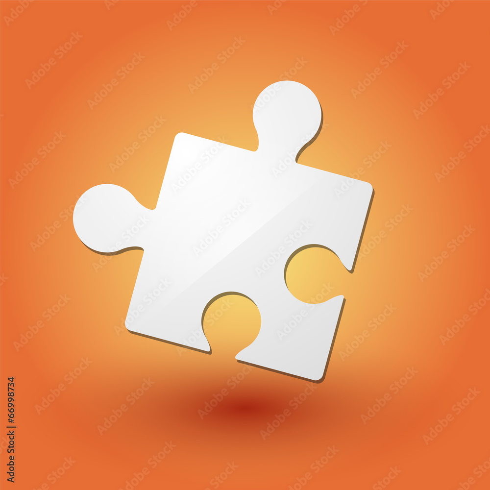puzzle piece on orange background puzzle piece on orange background