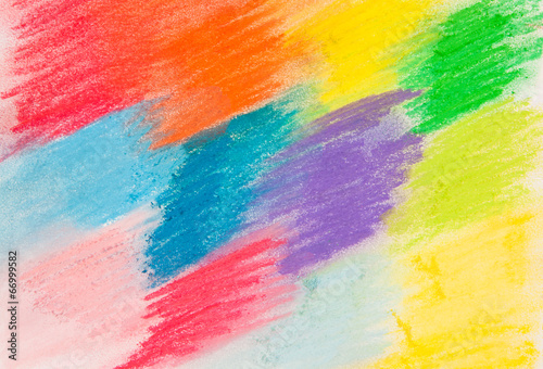 colorful pastel chalk stains on paper