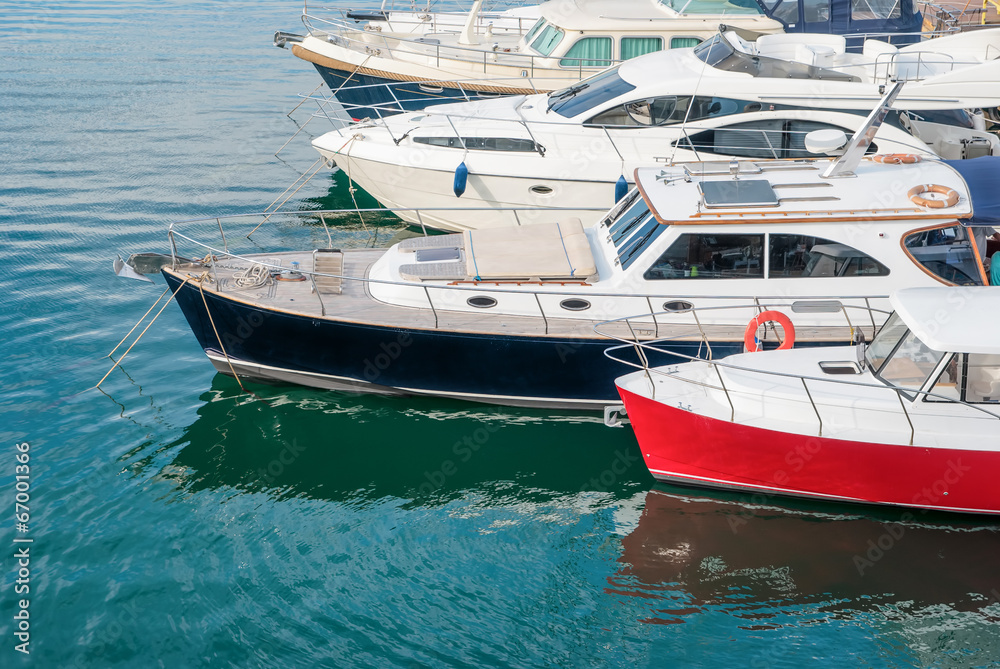 Boats and yachts in the port Boats and yachts in the port