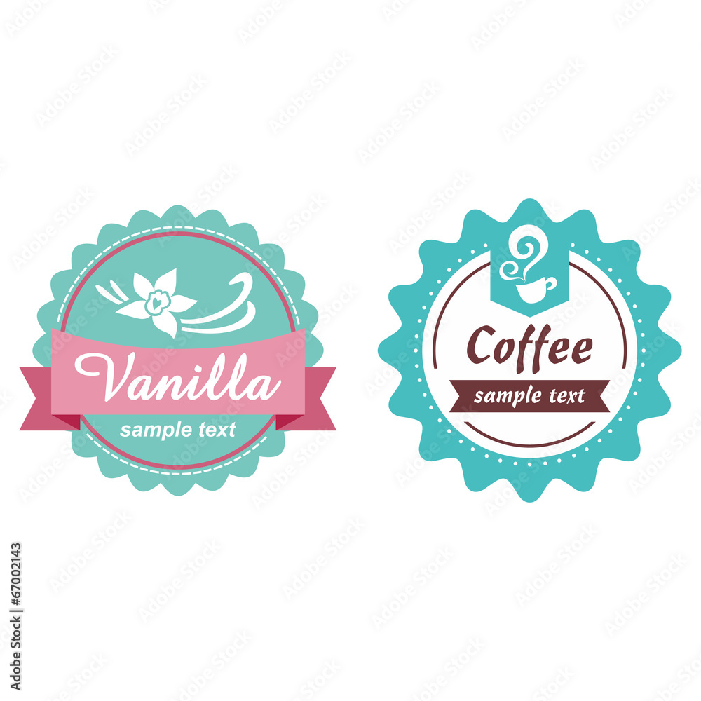 Collection food labels. Collection food labels.