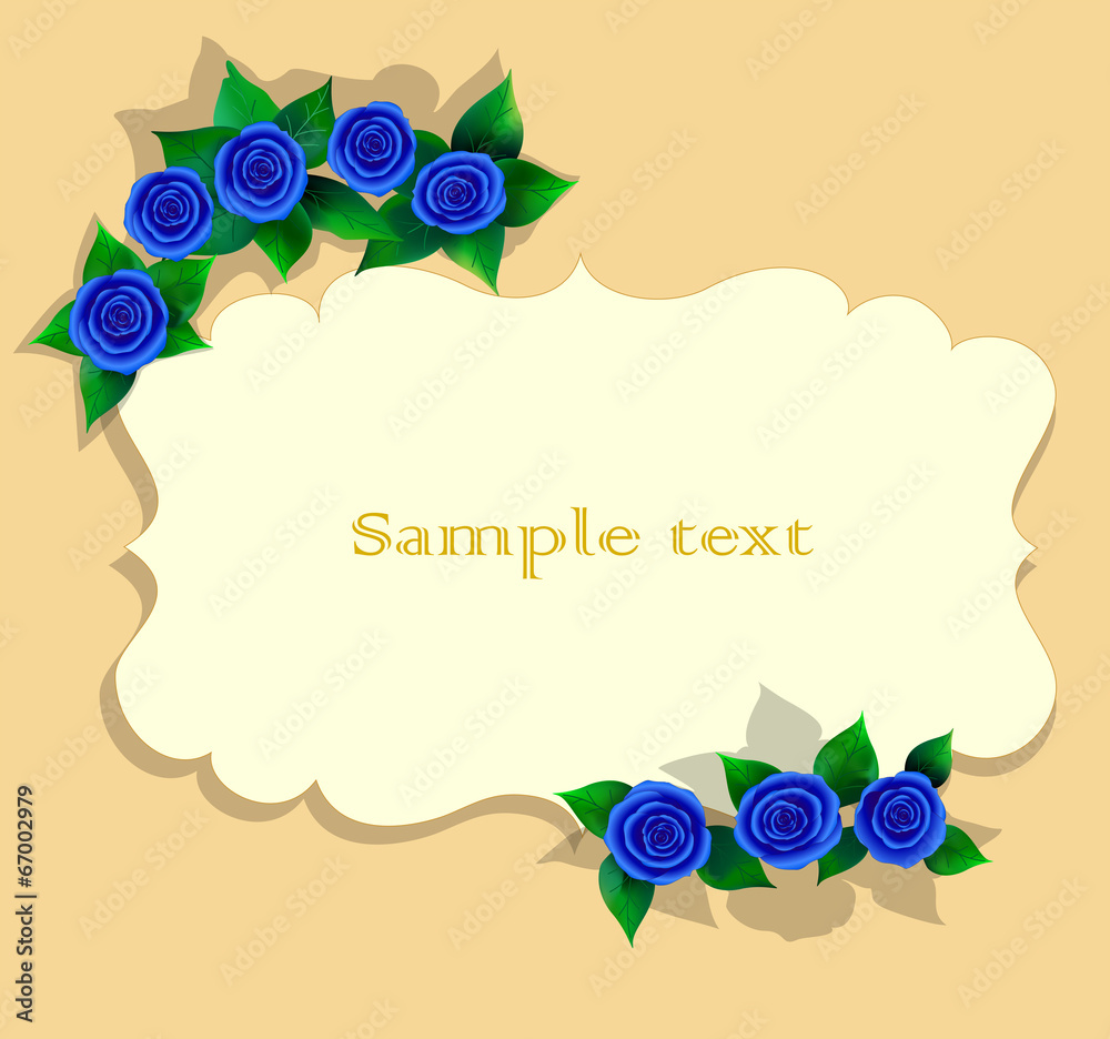 Greeting card with roses 1