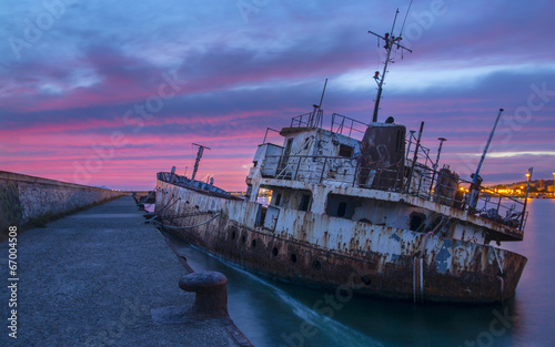 Photography wreck of the port of Cagliari