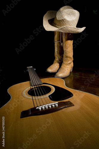 Guitar and Cowboy Boots