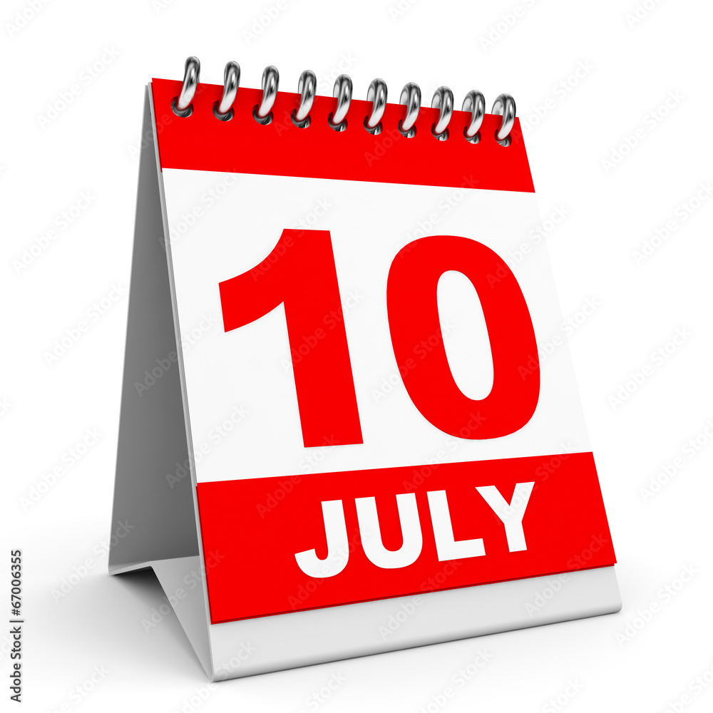 Calendar. 10 July. Calendar. 10 July.