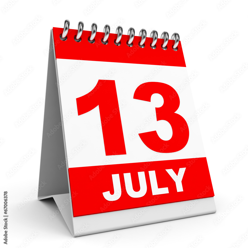 Calendar. 13 July. Calendar. 13 July.