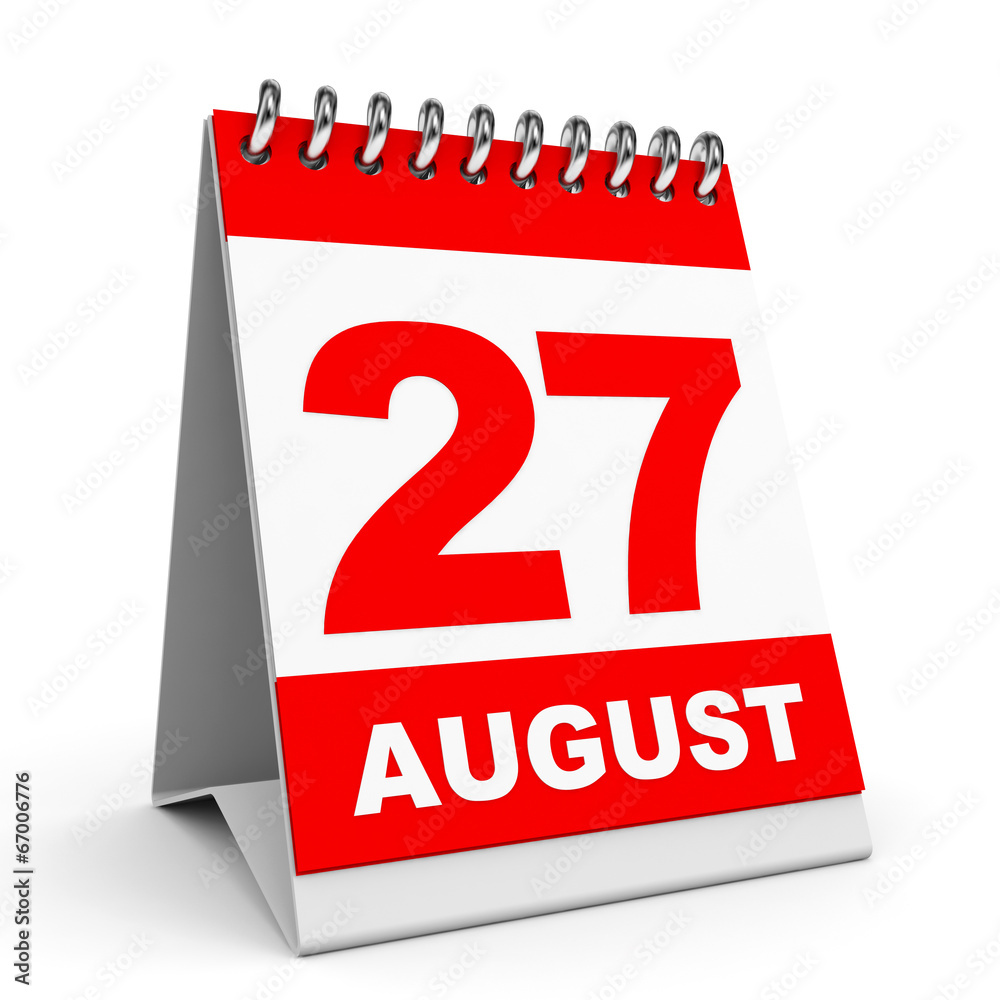Calendar. 27 August. Calendar. 27 August.