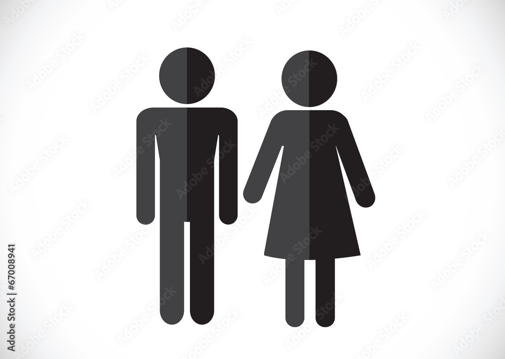 Pictogram Man Woman Sign icons, toilet sign or restroom icon Pictogram Man Woman Sign icons, toilet sign or restroom icon
