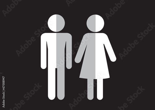 Pictogram Man Woman Sign icons, toilet sign or restroom icon