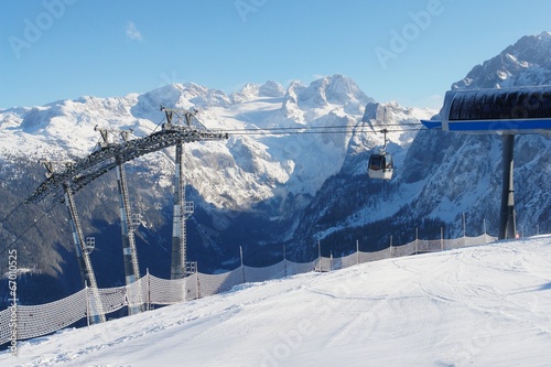 Winter sports region Dachstein West, Austrian Alps