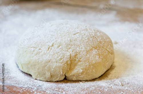 dough and flour