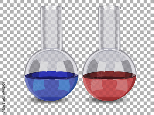 Test-tube with liquid isolated
