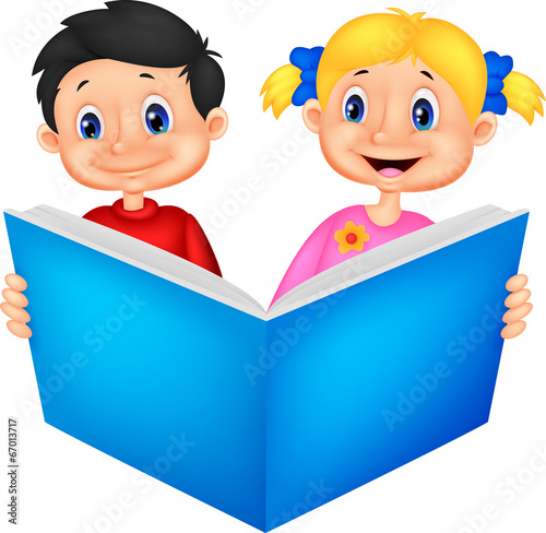 Children reading a book