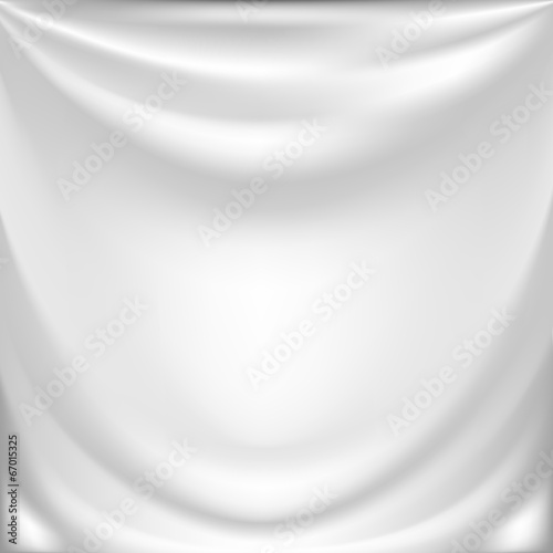 white silk drapery