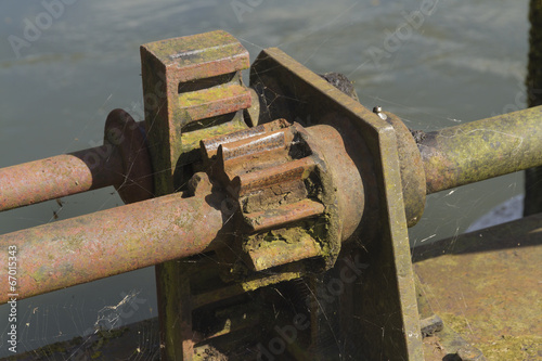 Fotografi Rusty rack and pinion