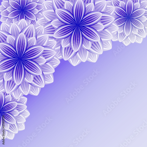 Beautiful ornamental background with violet flowers