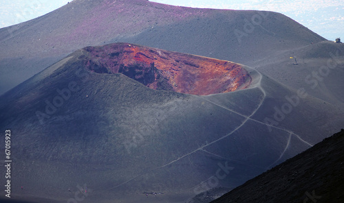 Au sommet de l'Etna, volcan actif en Sicile photo