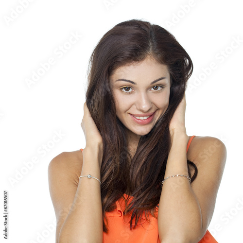 Portrait of beautiful young woman