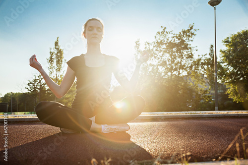 Young Woman Doing Meditation