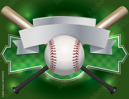 Baseball Emblem and Banner Illustration