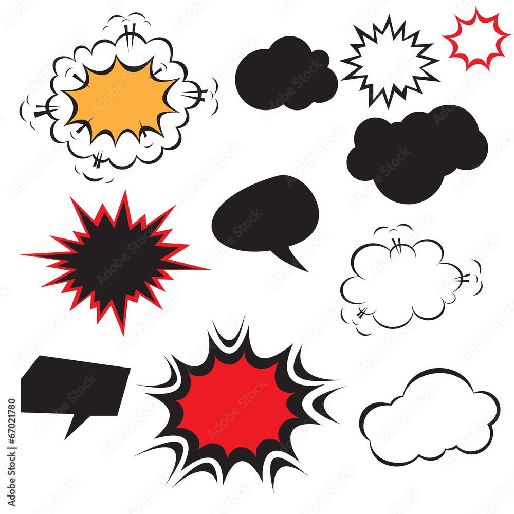 Set of comic speech bubbles, vector format Set of comic speech bubbles, vector format