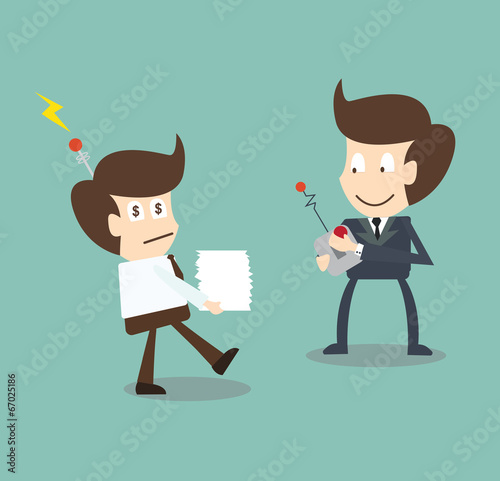 Boss control businessman