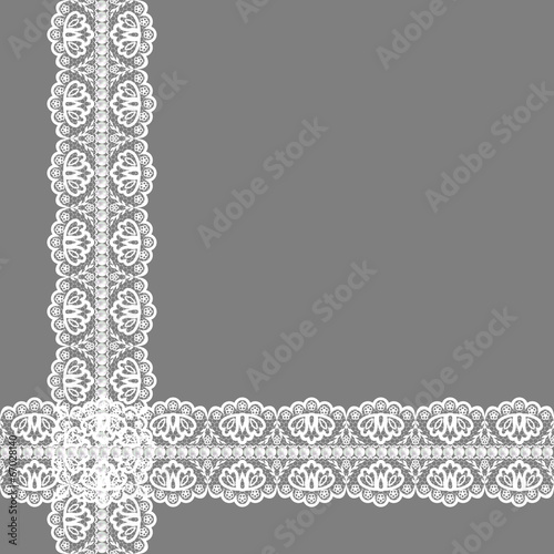 card with lace ribbon