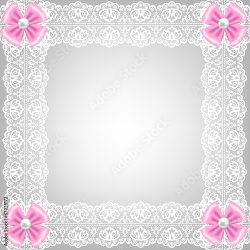 card with lace ribbon