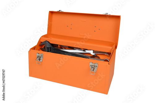 orange tool box
