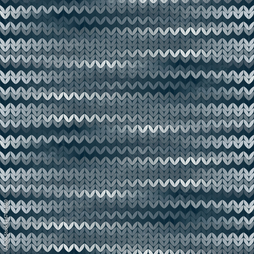 Seamless Knitted Pattern. Grey blue