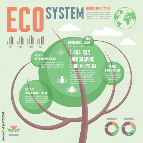 Ecology System - Infographic Concept - Green Tree