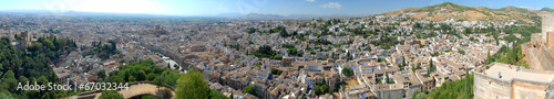 Panorama of Granada, Spain