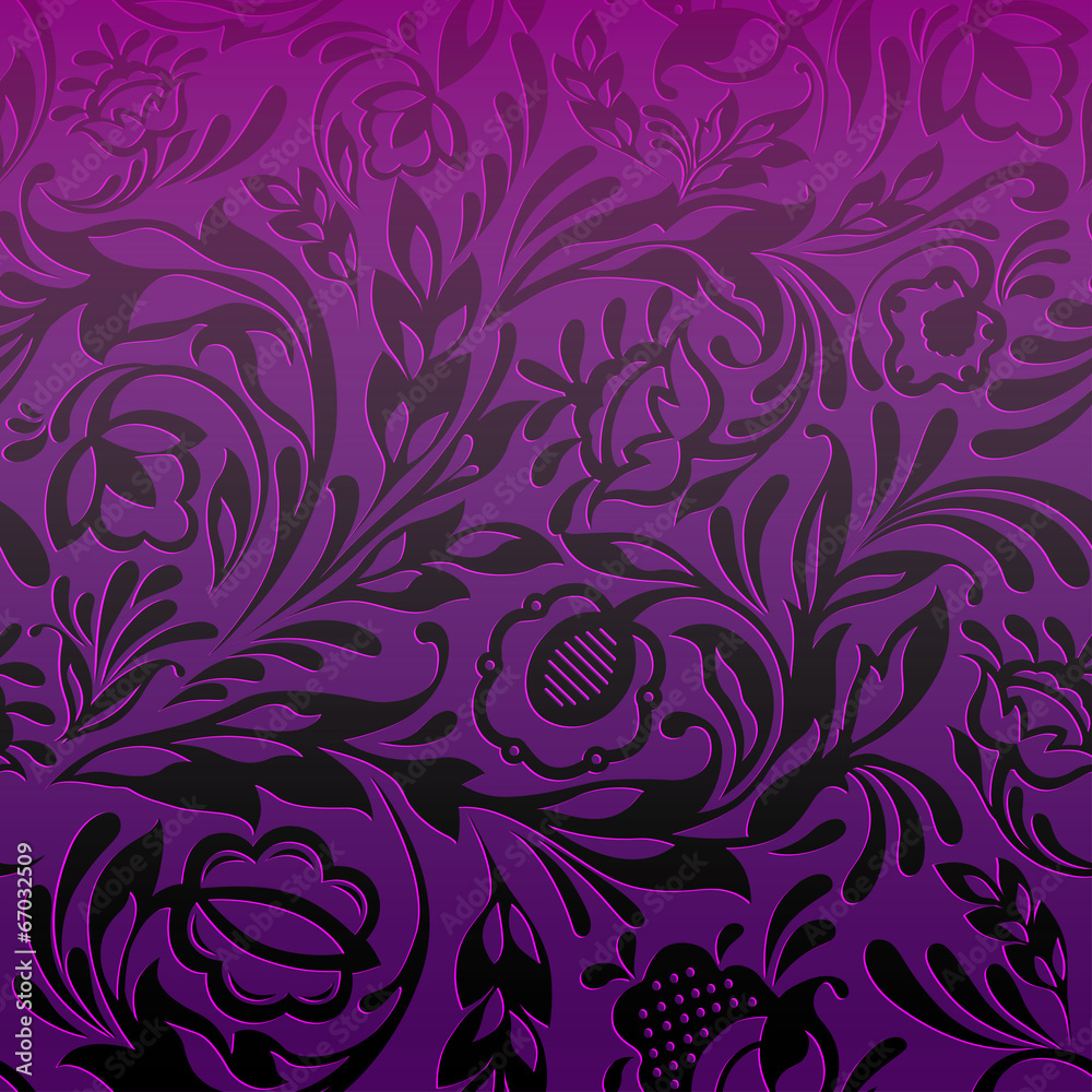 Purple seamless floral pattern Purple seamless floral pattern
