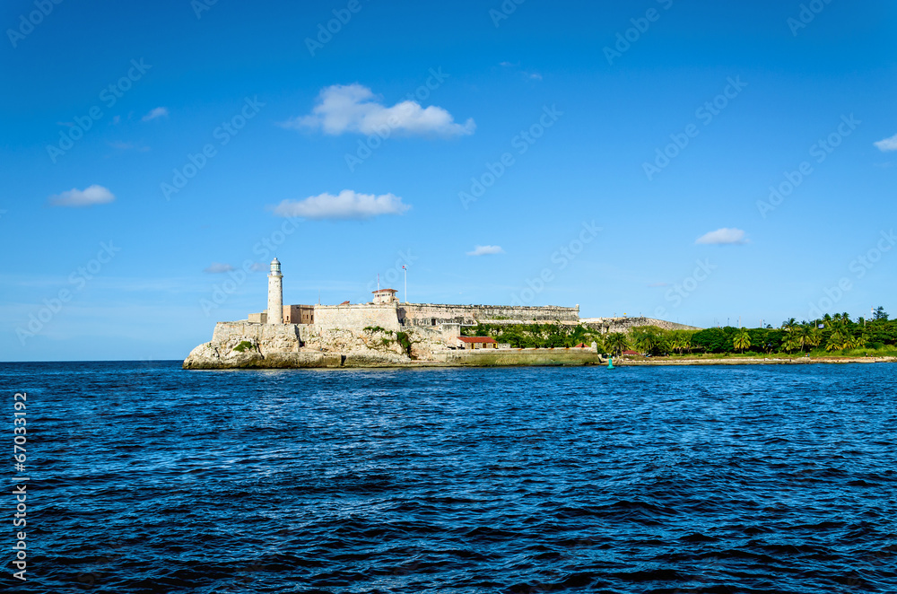 The famous fortress of El Morro in the bay of Havana